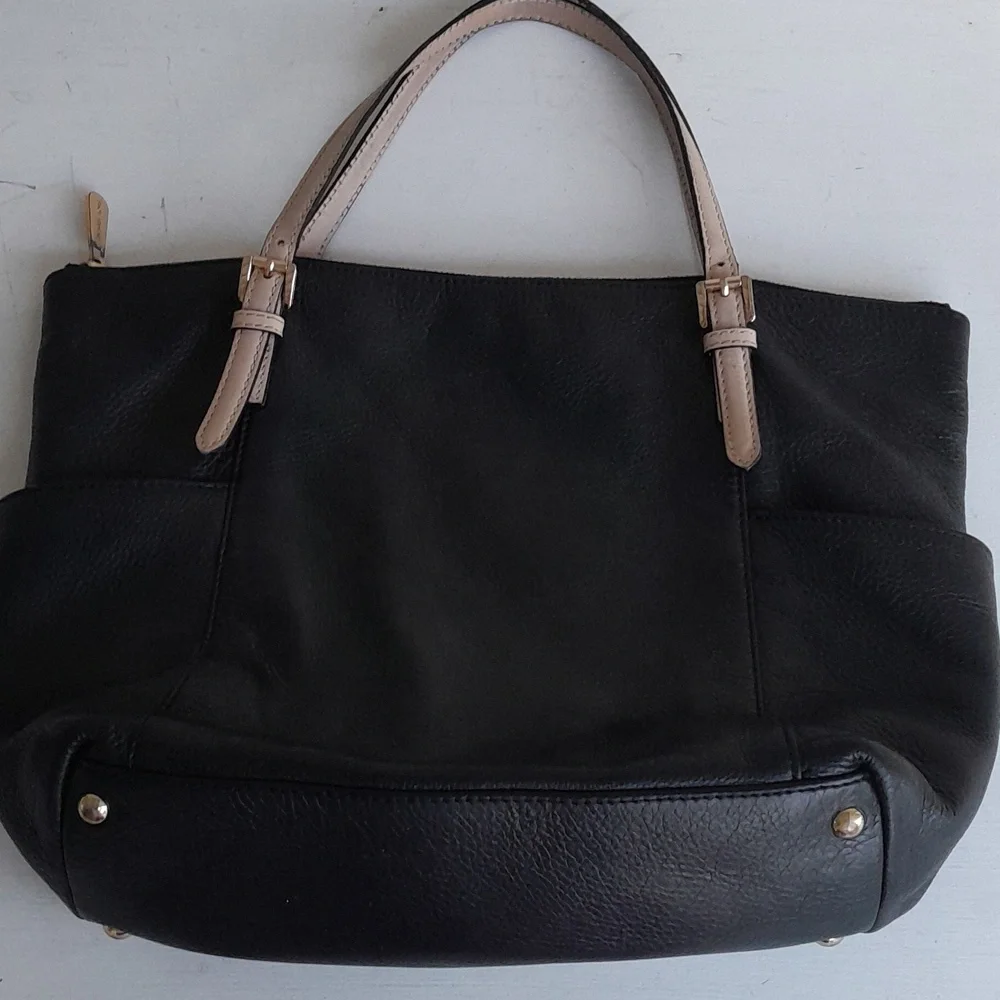 Michael Kors Jet Set Tote BLACK pebbled leather